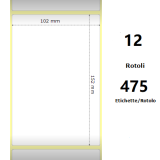White 102x152mm, 475 Et/Rotolo Z-1000D,4x6x1 Core
