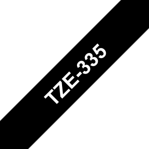 TZE-335 (TZE335) 12mmX8m White-Black Συμβατή Ταινία για Brother Ετικετογράφο