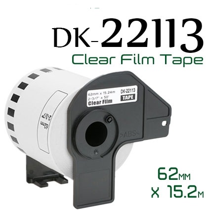DK-22113 (DK22113) Συμβατές Αυτοκόλλητες Ετικέτες (Film-συνεχές) 62x15,24m για Εκτυπωτή Ετικετών BROTHER DK-22113 (DK22113) Συμβατές Αυτοκόλλητες Ετικέτες (Film-συνεχές) 62x15,24m για Εκτυπωτή Ετικετών BROTHER