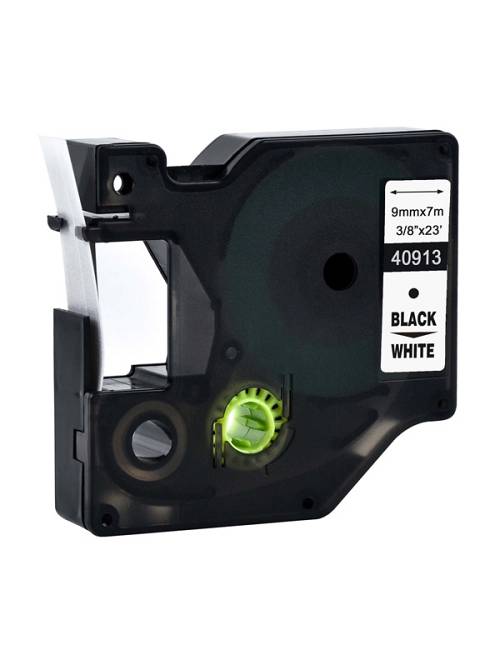 DYMO Συμβατή Ταινία Ετικετογράφου D1 40913 9mmX7m ΜΑΥΡΟ ΛΕΥΚΟ