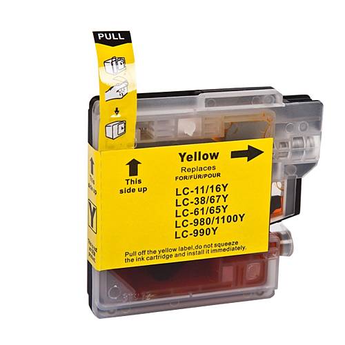 BROTHER ΣΥΜΒΑΤΟ INK LC61 / LC1100 / LC980XL YELLOW (12ml)