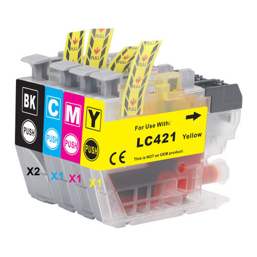 BROTHER ΣΥΜΒΑΤΟ INK LC421XL MULTIPACK (2BK,1C,1M,1Y)