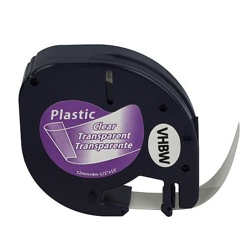 DYMO Συμβατή ταινία LETRATAG S0721530  12MM X 4 METERS (12267) on clear