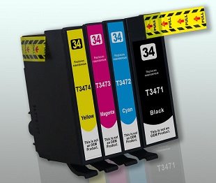 12Ml Cyan compa Workforce WF-3720DWF / WF-3725DWF-0.95K-34XL