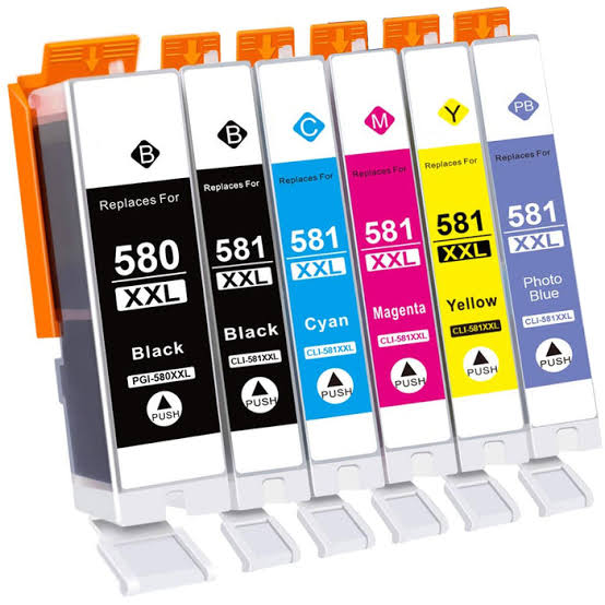 CANON ΣΥΜΒΑΤΑ ΙΝΚ MULTIPACK 580XL (XXL) BLACK - 581XL (XXL) (BK/C/M/Y/PB) (80ml) 6 τεμάχια