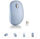 Ασύρματο ποντίκι NGS με αθόρυβα πλήκτρα - 2 κουμπιά - Αμφιδέξιο - Μπλε